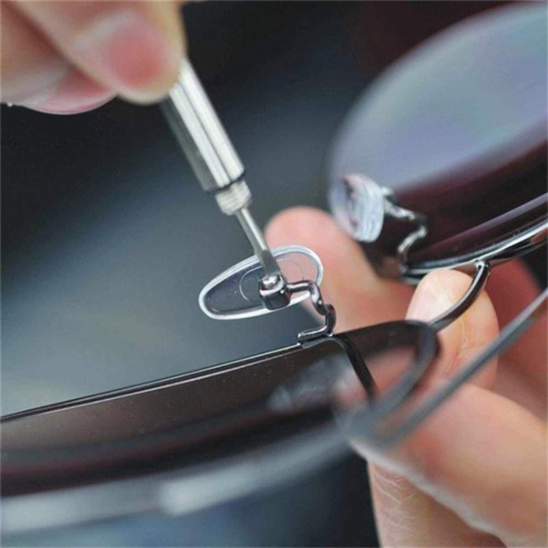 ReNext 5PCS/Set 3 in 1 Aluminum Steel Eyeglass Screwdriver Set, Flat/Phillips/Torx Head, Portable Keychain Screwdriver for Glasses, Sunglasses, Watches Repair - Image 5